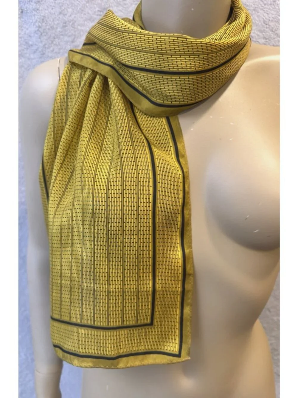 Vintage GLENTEX Silk Scarf, Muted Geometrics, Classic, Unisex 13
